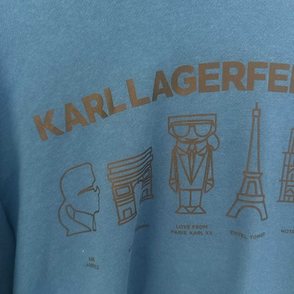 Karl Lagerfeld Blue Hoodie - Picture 2 of 6